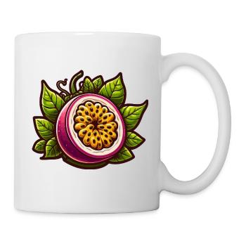 Illustration of Exotic Passion Flower Fruit - Mug - white - Right