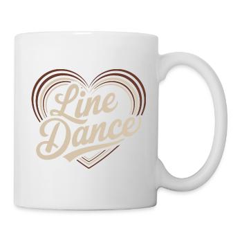 Heart-shaped lettering Line Dance - Mug - white - Right