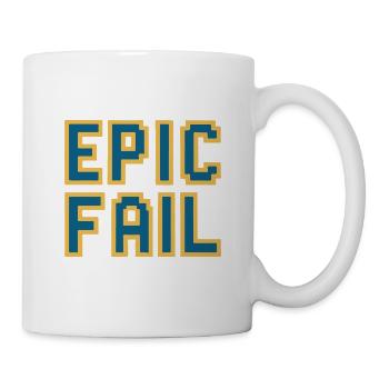 Epic fail - retro 8-bit gaming meme - Mug - white - Right