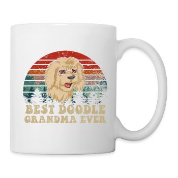 Bestes Doodle Oma T-Shirt - Tasse - Weiß - Rechts