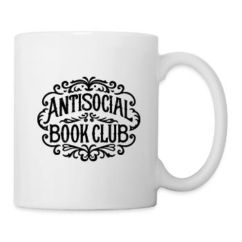 Asozialer Buchclub lustiger introvertierter Bücherwurm - Tasse - Weiß - Rechts