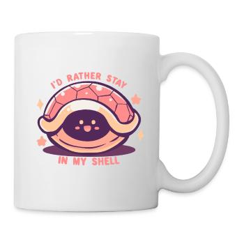Ich bleibe lieber in meinem Schneckenhaus - Tasse - Weiß - Rechts