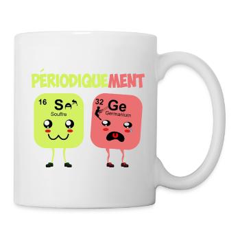 Périodiquement Sage  Humour Tableau Périodique - Mug blanc - blanc - Droite