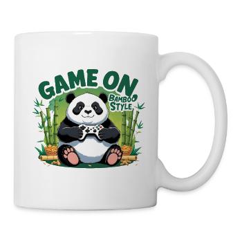 Panda Spielefreund Bamboo Style - Tasse - Weiß - Rechts