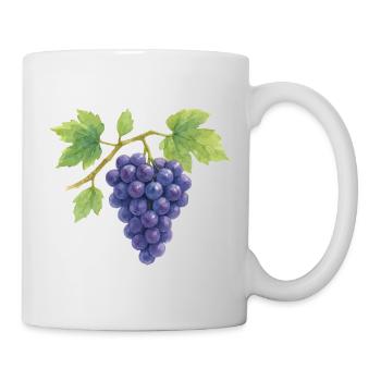 Grapes watercolor illustration - Mug - white - Right