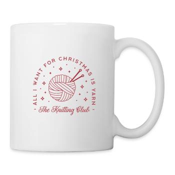Knitting yarn lover funny knit club cozy Christmas - Mug - white - Right