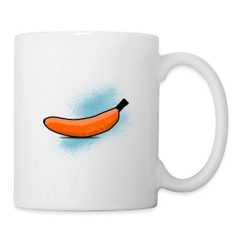 Orangene Banane - Tasse - Weiß - Rechts