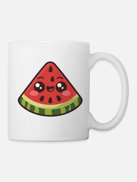Cute Watermelon Slice - Mug - white