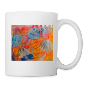 Abstract colorful circles on vivid background - Mug - white - Right