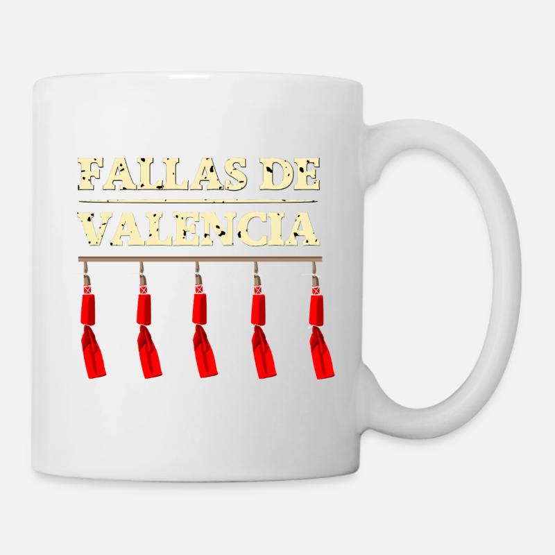 Fallas de Valencia Traca - Mug blanc - blanc