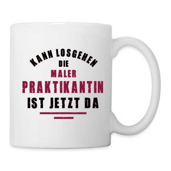 Intern painter internship painting painter woman - Mug - white - Right
