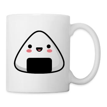 Kawaii Smile Onigiri Cute Food - Mug - white - Right