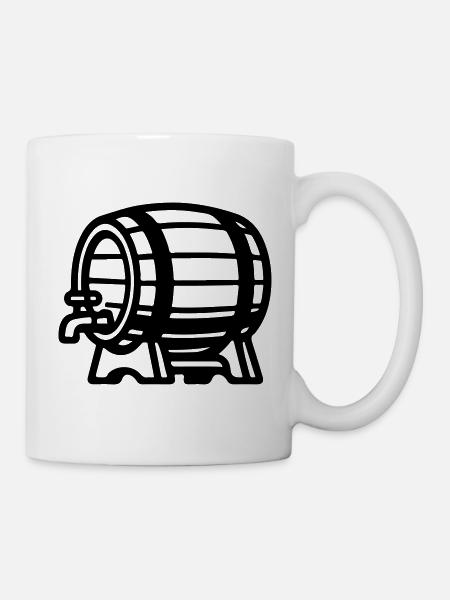 Bierfass Symbol Brauerei - Tasse - Weiß