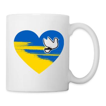 Ukraine Peace Heart Design - Mug blanc - blanc - Droite