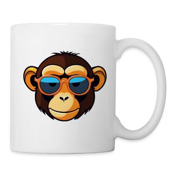 Cool Affe mit Sonnenbrille - Tasse - Weiß - Rechts