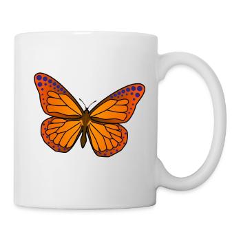 Vivid Butterfly Wings Illustration - Mug - white - Right