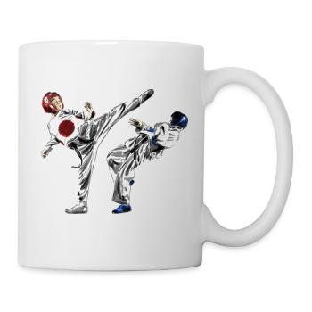 Young martial artists Taekwondo - Mug - white - Right