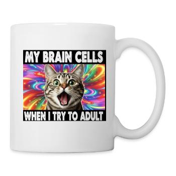 Eine intelligent humorvolle Katze - Tasse - Weiß - Rechts