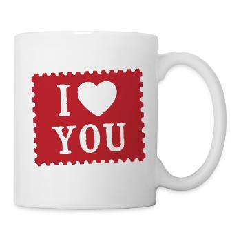 I Love You Stamp Design - Mug - white - Right