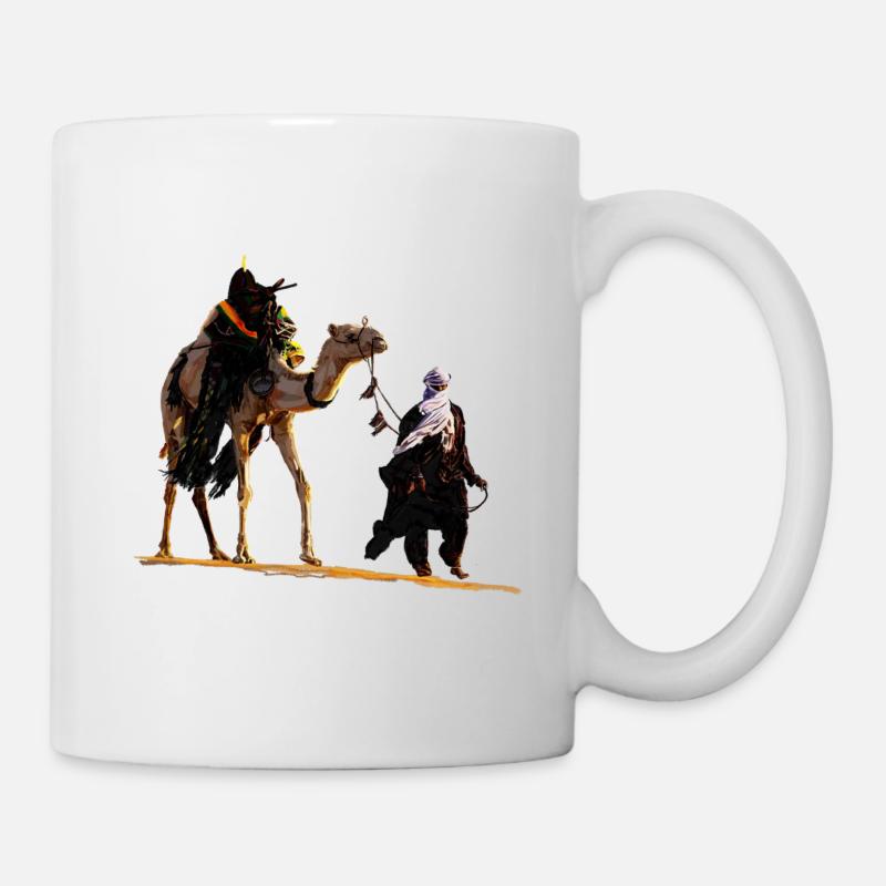 Bedouin with camel - Mug - white