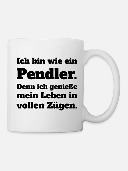 Commuters enjoy their lives to the fullest - Mug - white