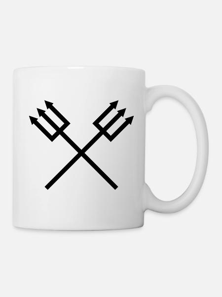 Dreizack - Tasse - Weiß