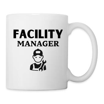Mechaniker Werkzeug Muster Design - Tasse - Weiß - Rechts