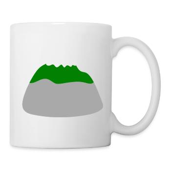 Minimalistische Gestaltung der Berglandschaft - Tasse - Weiß - Rechts