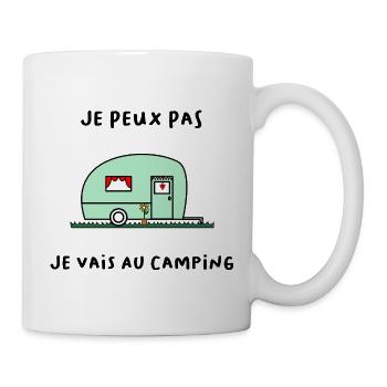 CAMPING. CAMPER. JE PEUX PAS. HUMOUR. VACANCES - Mug blanc - blanc - Droite