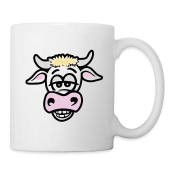 Lustige Kuh - Tasse - Weiß - Rechts