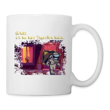 Chérie, je vais prendre des cigarettes - Mug blanc - blanc - Droite