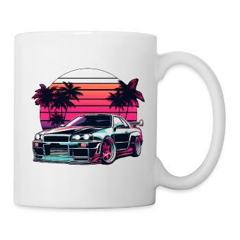 JDM Auto Japanisches Retro-Autorennen Drift-Legende - Tasse - Weiß - Rechts