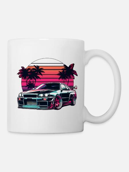 JDM Auto Japanisches Retro-Autorennen Drift-Legende - Tasse - Weiß