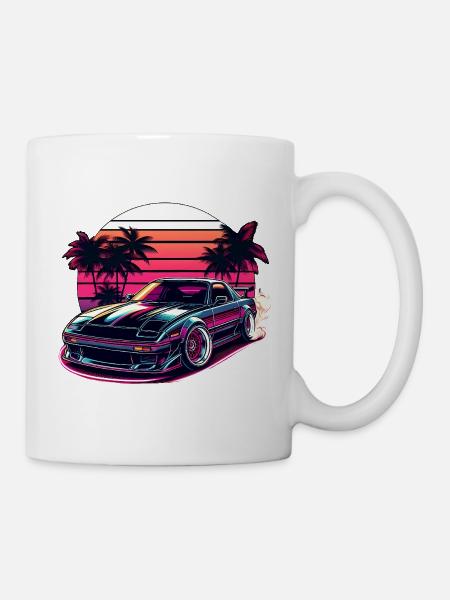 JDM Auto Japanisches Retro-Autorennen Drift-Legende - Tasse - Weiß