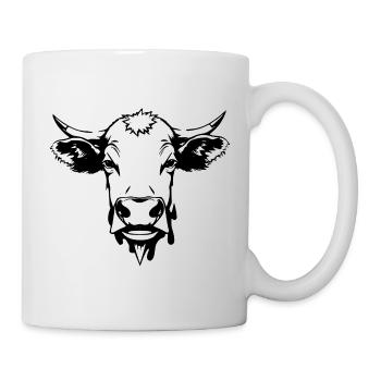 Cow Black Cow Head Gift - Mug - white - Right