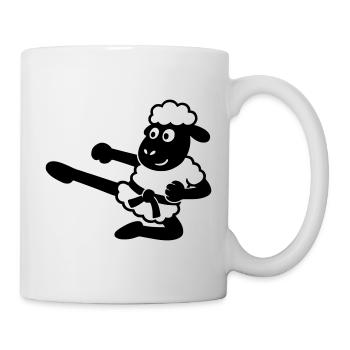Karaté Mouton - Mug blanc - blanc - Droite