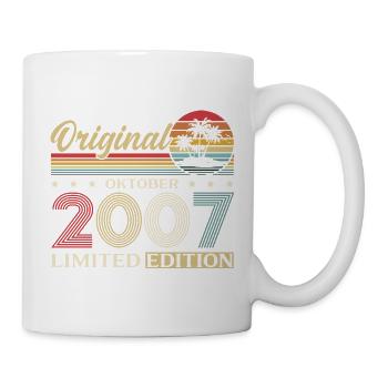 18. Geburtstag Original Oktober Jahrgang 2007 - Tasse - Weiß - Rechts