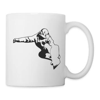 Snowboard - Tasse - Weiß - Rechts