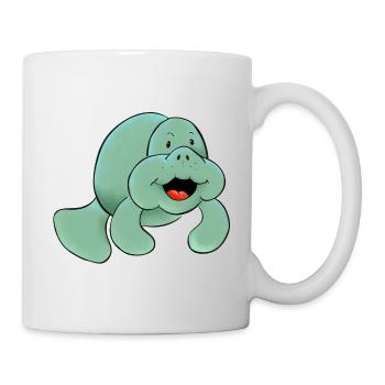 Pastell-Manati Fröhliche Meeresfreundin - Tasse - Weiß - Rechts