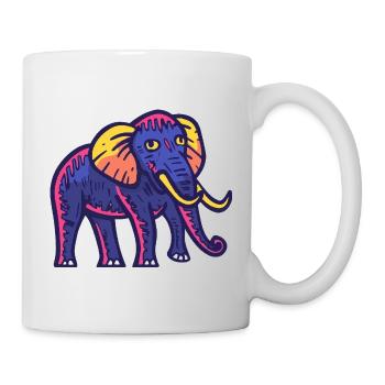 Mammoth Halloween Elephant Zombie - Mug - white - Right