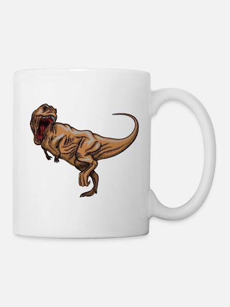 Rex Roaring Vintage Zeichnung - Tasse - Weiß