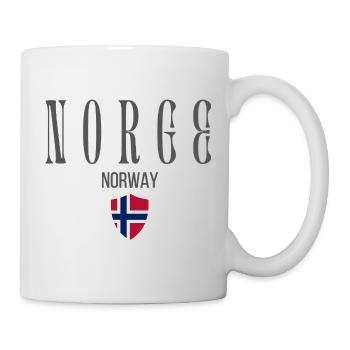 Norwegian pride, minimalist sleek design - Mug - white - Right