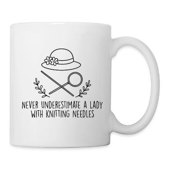 Miss Marple Never understimate a lady - Mug - white - Right