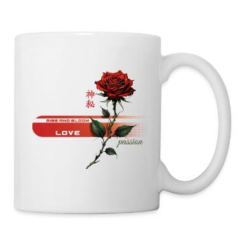 Crimson Rose of Passion - Mug - white - Right