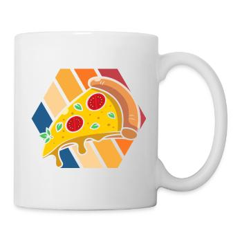 Pizza Pop Art Tranche - Mug blanc - blanc - Droite