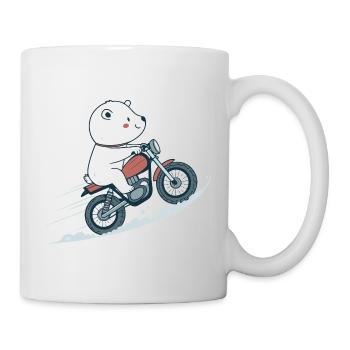 Rider polaire sur moto - Mug blanc - blanc - Droite