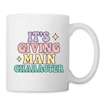 Vibrations du personnage principal - Mug blanc - blanc - Droite