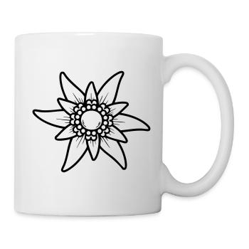 Edelweiss Flower – Alps Heart Bavaria Motif - Mug - white - Right