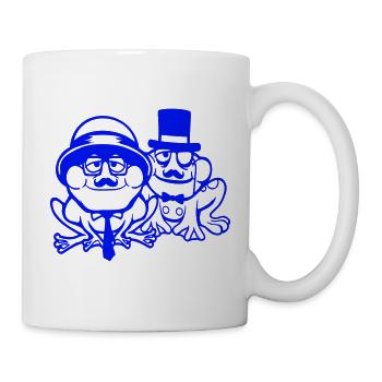 2 Frogs Sir Lunettes Empire Monocle Homme Chapeau Haut de forme - Mug blanc - blanc - Droite