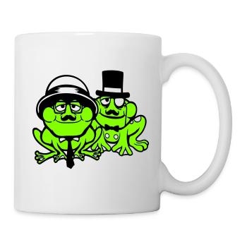 2 Frogs Sir Lunettes Empire Monocle Homme Chapeau Haut de forme - Mug blanc - blanc - Droite